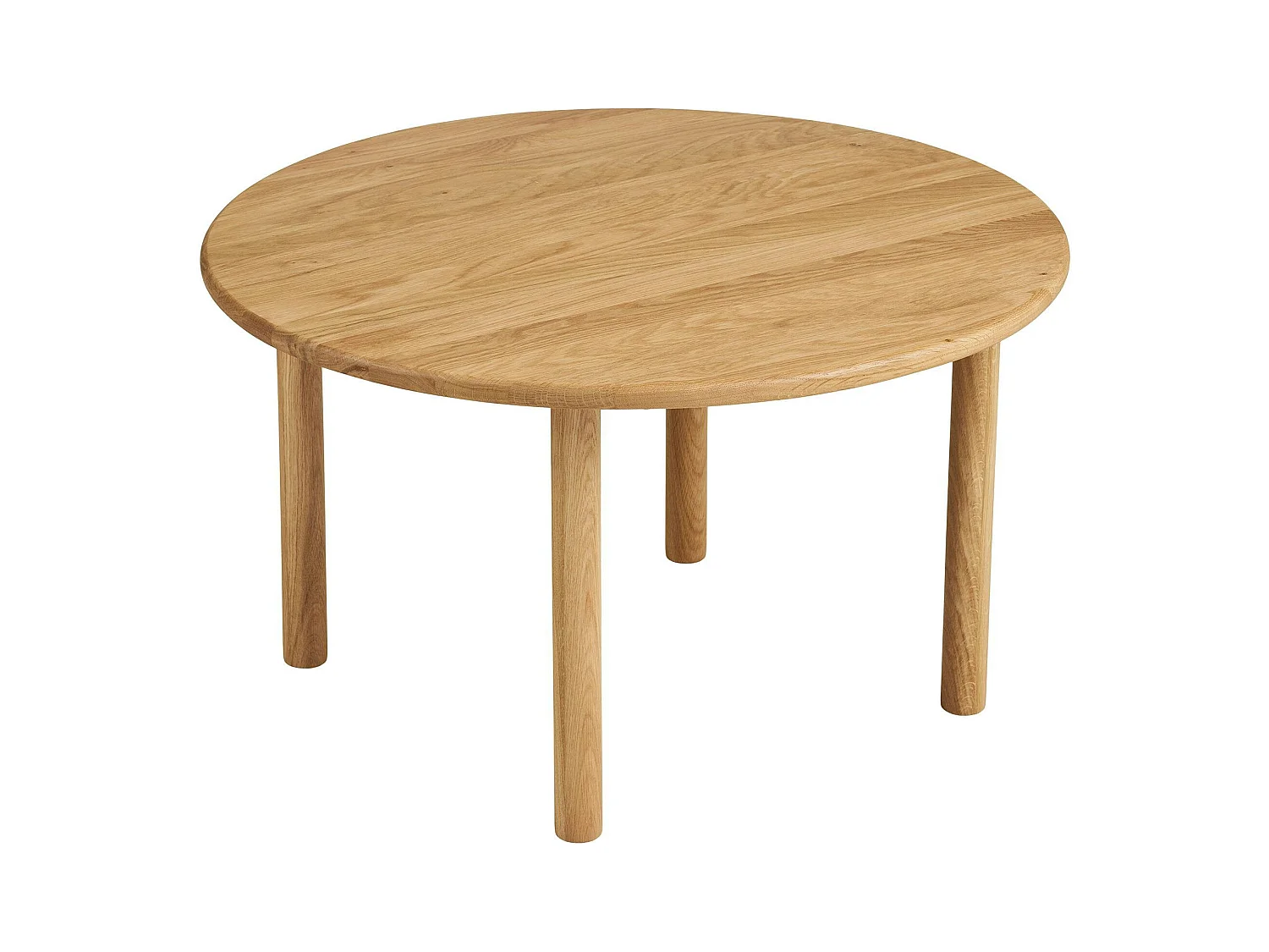 Table basse ronde moderne bois de chêne clair Ø 70 cm PARMA