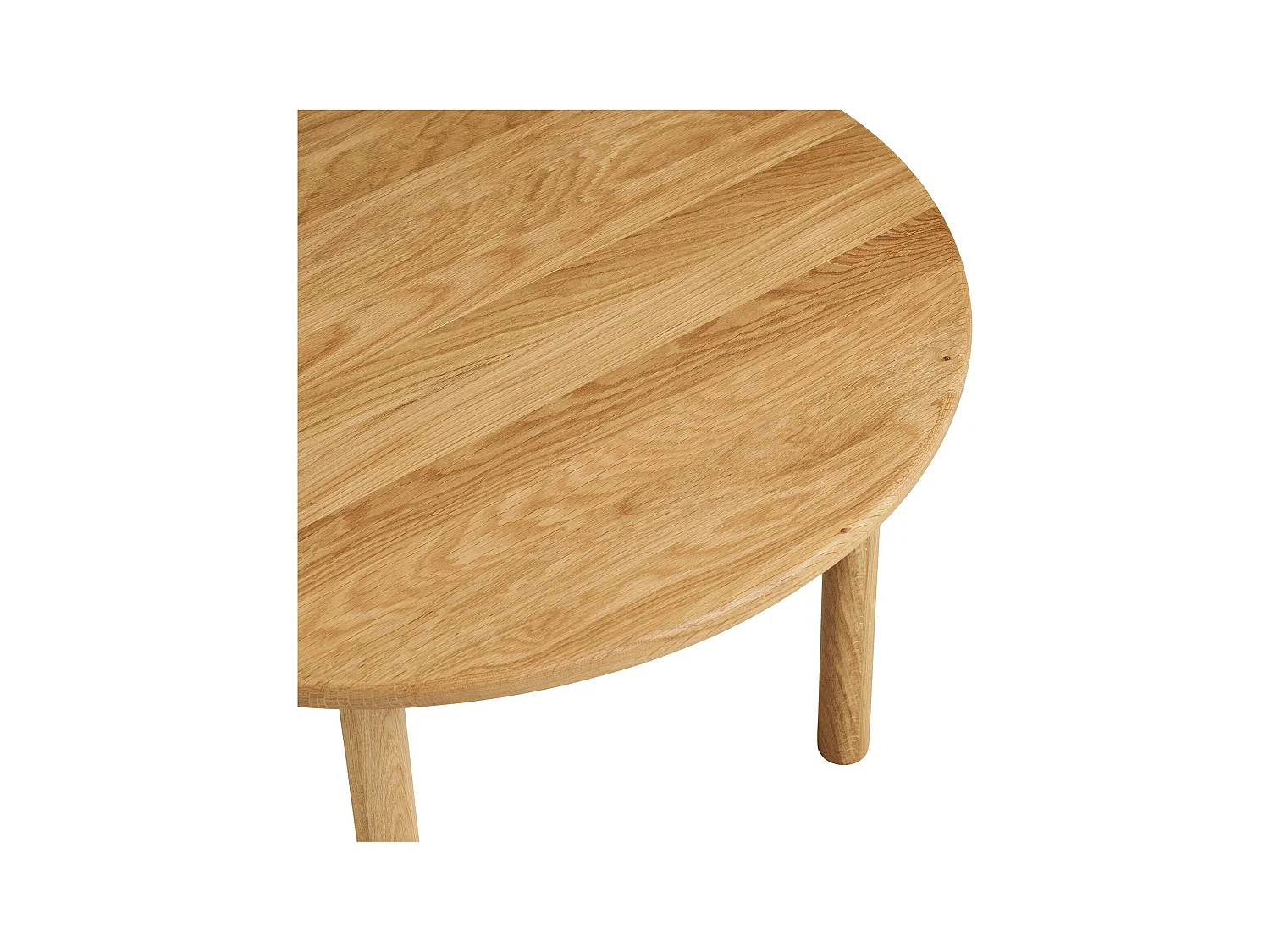 Table basse ronde moderne bois de chêne clair Ø 70 cm PARMA
