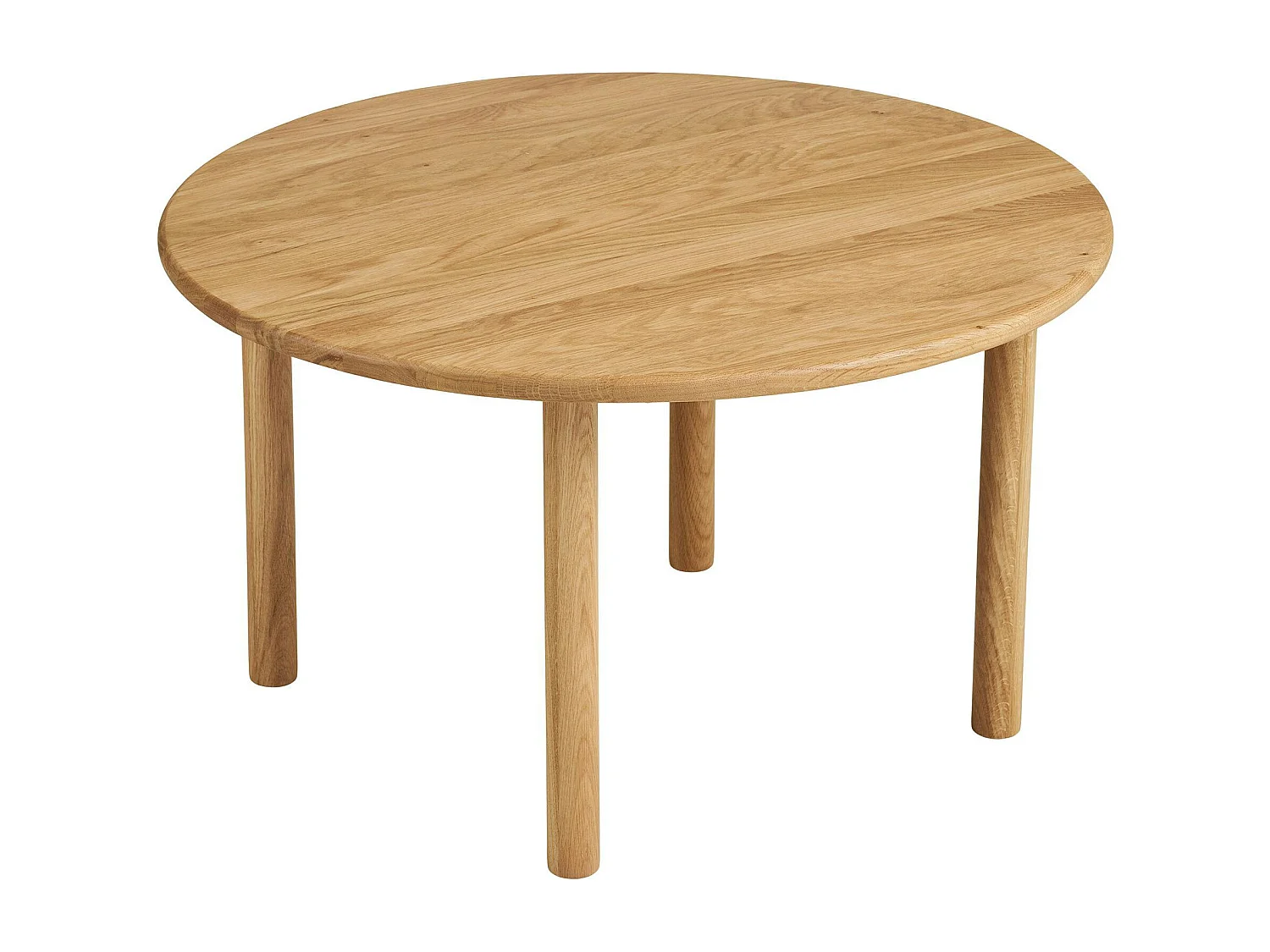 Table basse ronde moderne bois de chêne clair Ø 70 cm PARMA