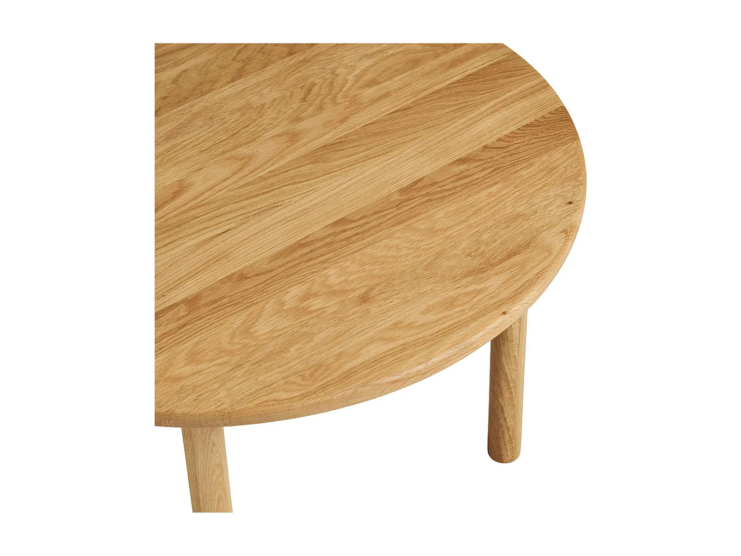 Table basse ronde moderne bois de chêne clair Ø 70 cm PARMA