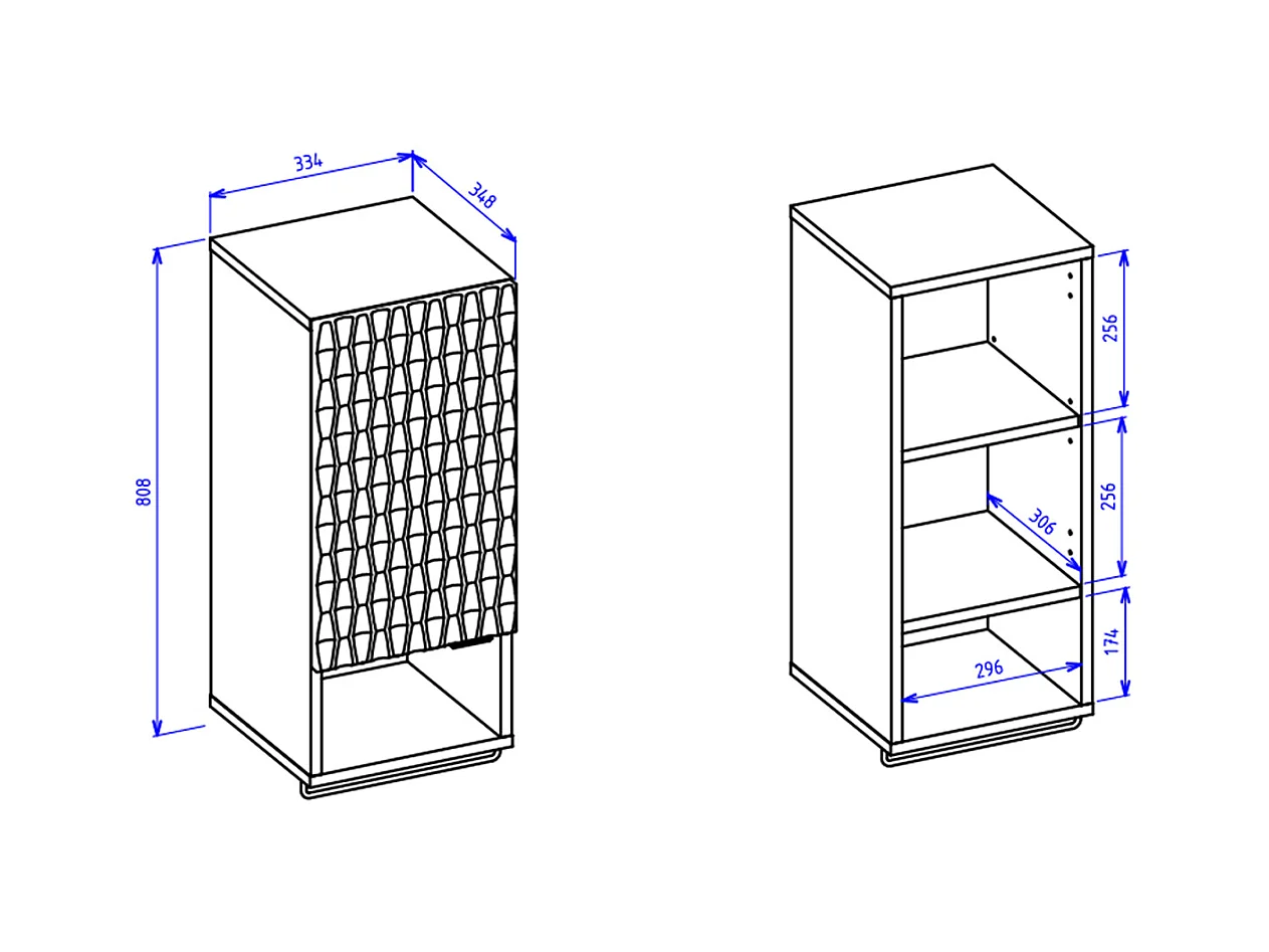 Ensemble meuble sous-vasque 60 cm et armoire Nevia Bois et Noir