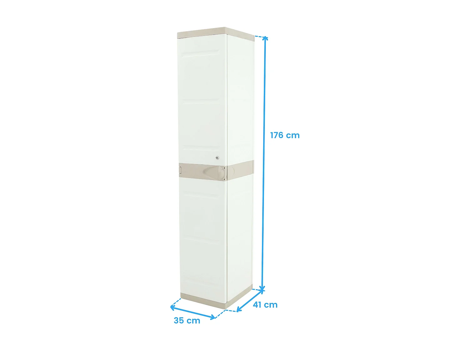 PLASTIKEN - Armoire haute vestiaire - 35cm