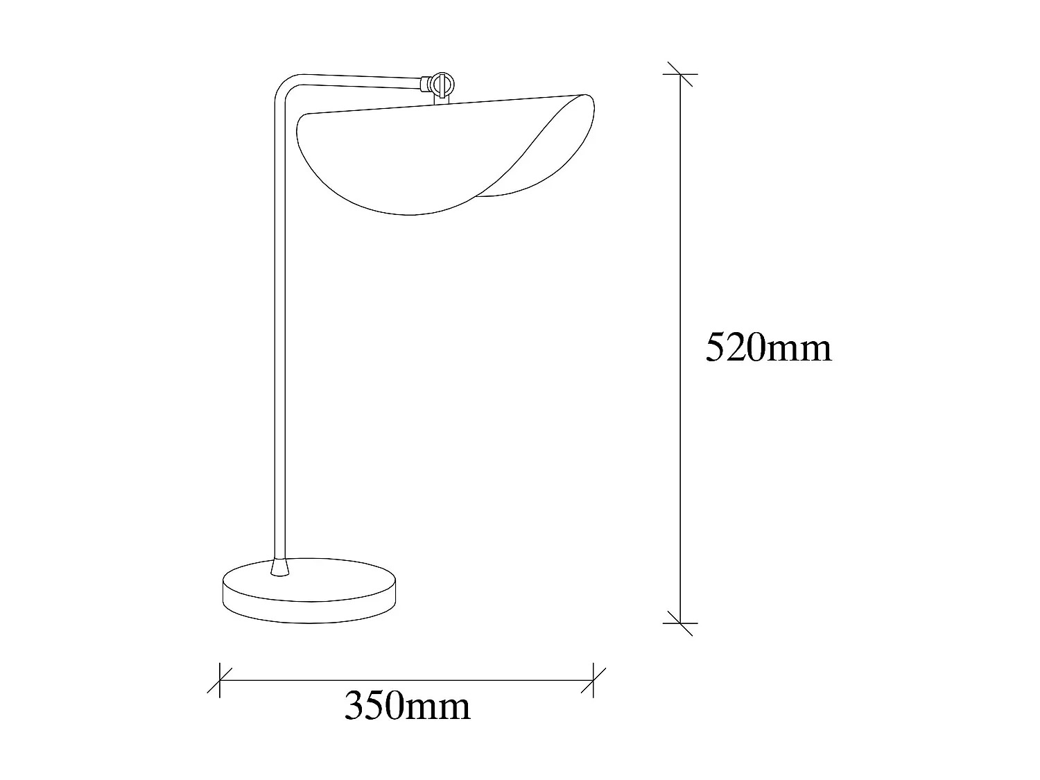 Lampe de table moderne blanche, abat-jour galbé SINOP