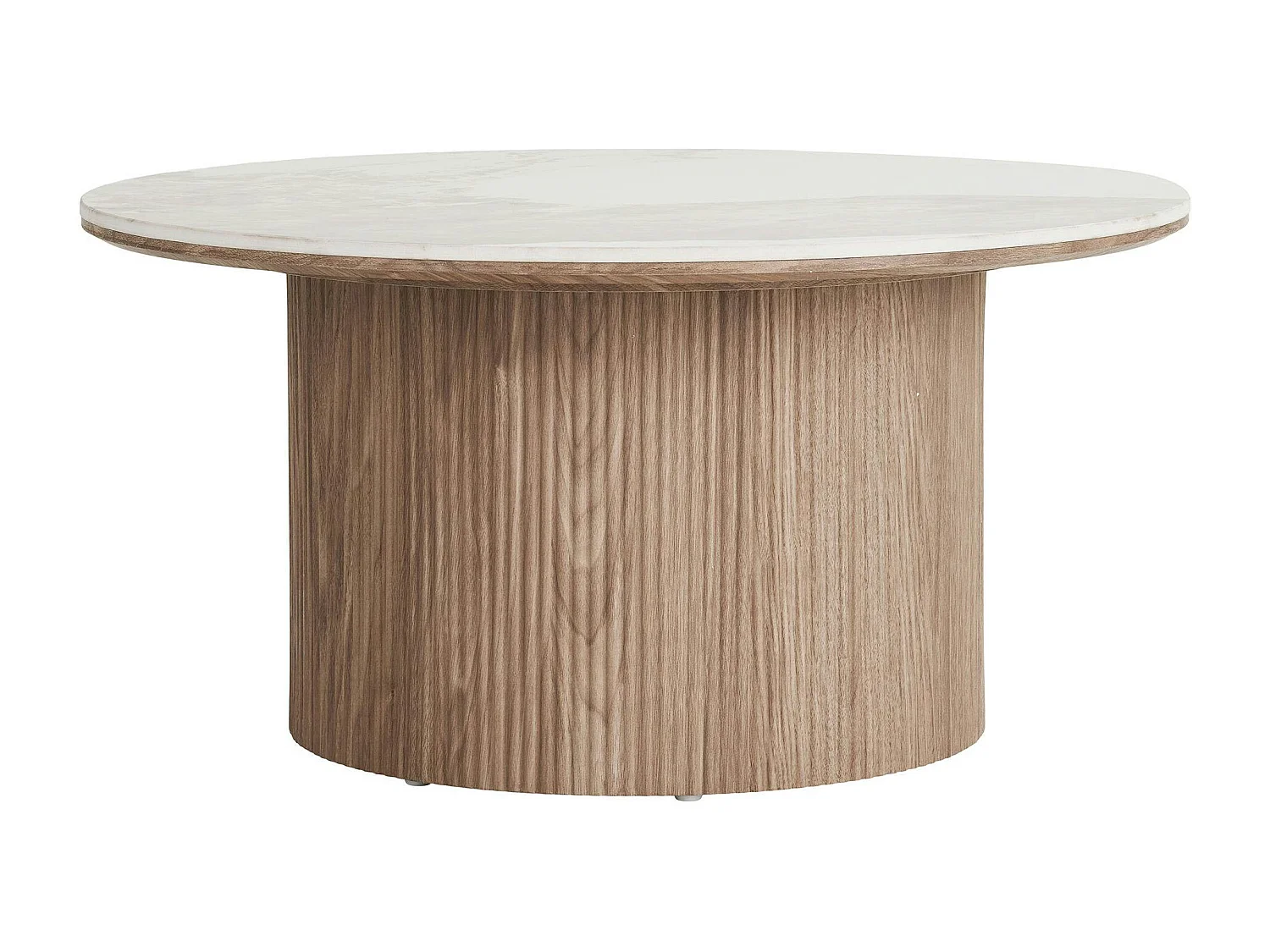 Table basse ronde en céramique effet marbre Ø80 cm PRATO