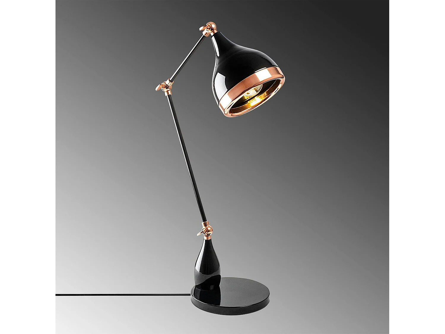 Lampe articulée design noir & cuivre, style moderne chic SILE