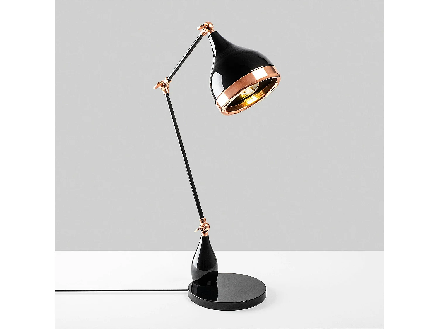 Lampe articulée design noir & cuivre, style moderne chic SILE