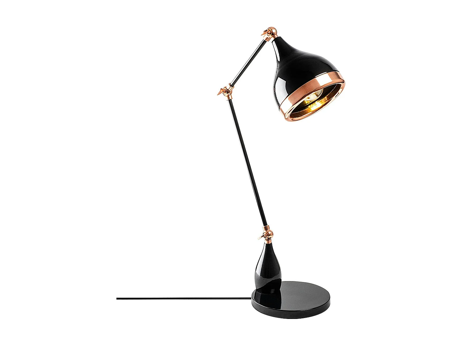 Lampe articulée design noir & cuivre, style moderne chic SILE