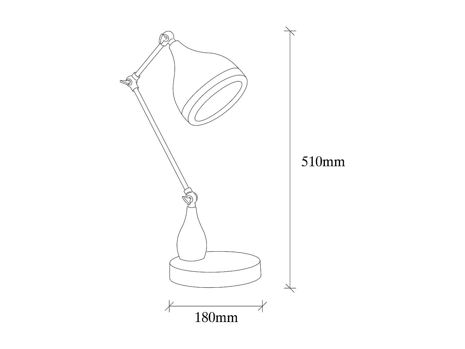 Lampe articulée design noir & cuivre, style moderne chic SILE