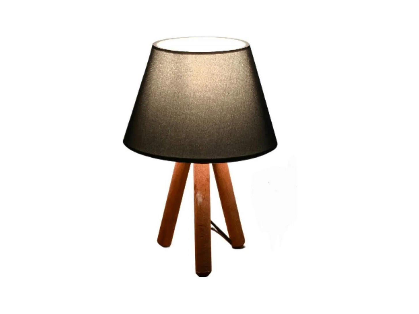 Lampe de chevet trépied moderne, abat-jour anthracite KILIS