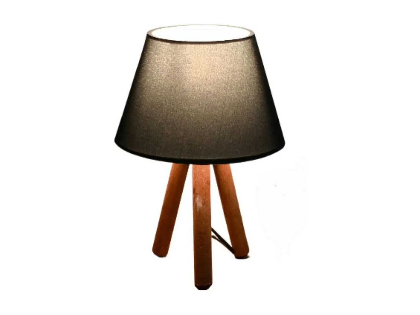 Lampe de chevet trépied moderne, abat-jour anthracite KILIS