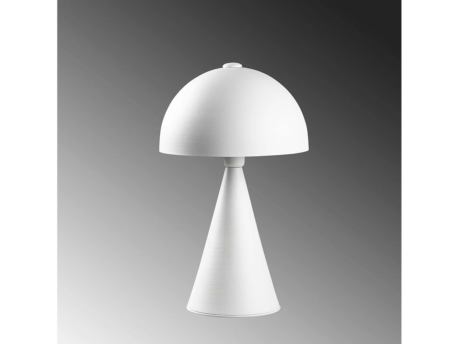 Lampe de table design blanche, abat-jour rond vintage SILE