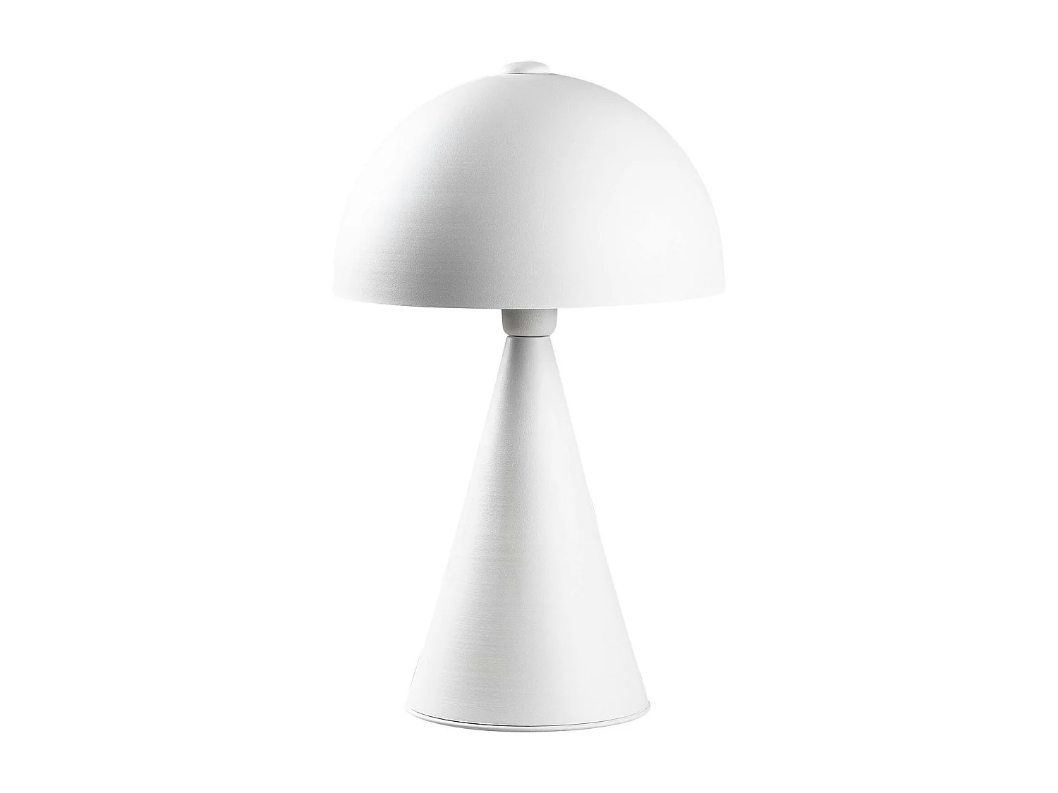 Lampe de table design blanche, abat-jour rond vintage SILE
