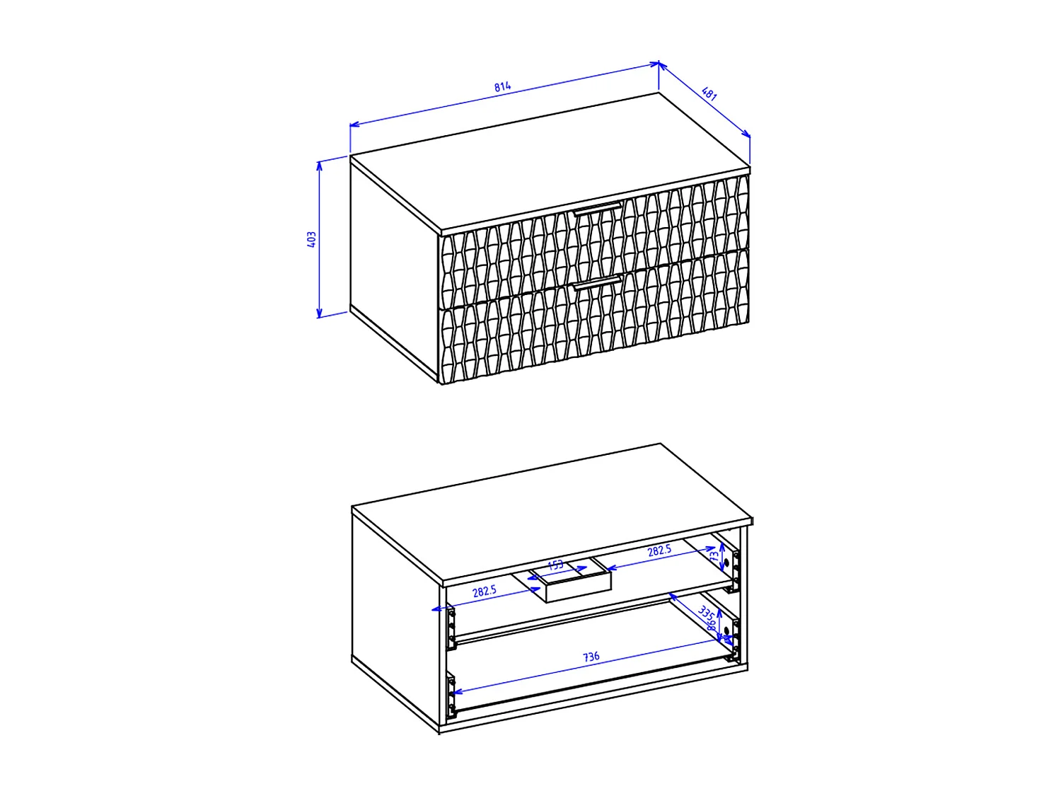 Nevia træ og sort 80 cm vaskeskab og skabssæt