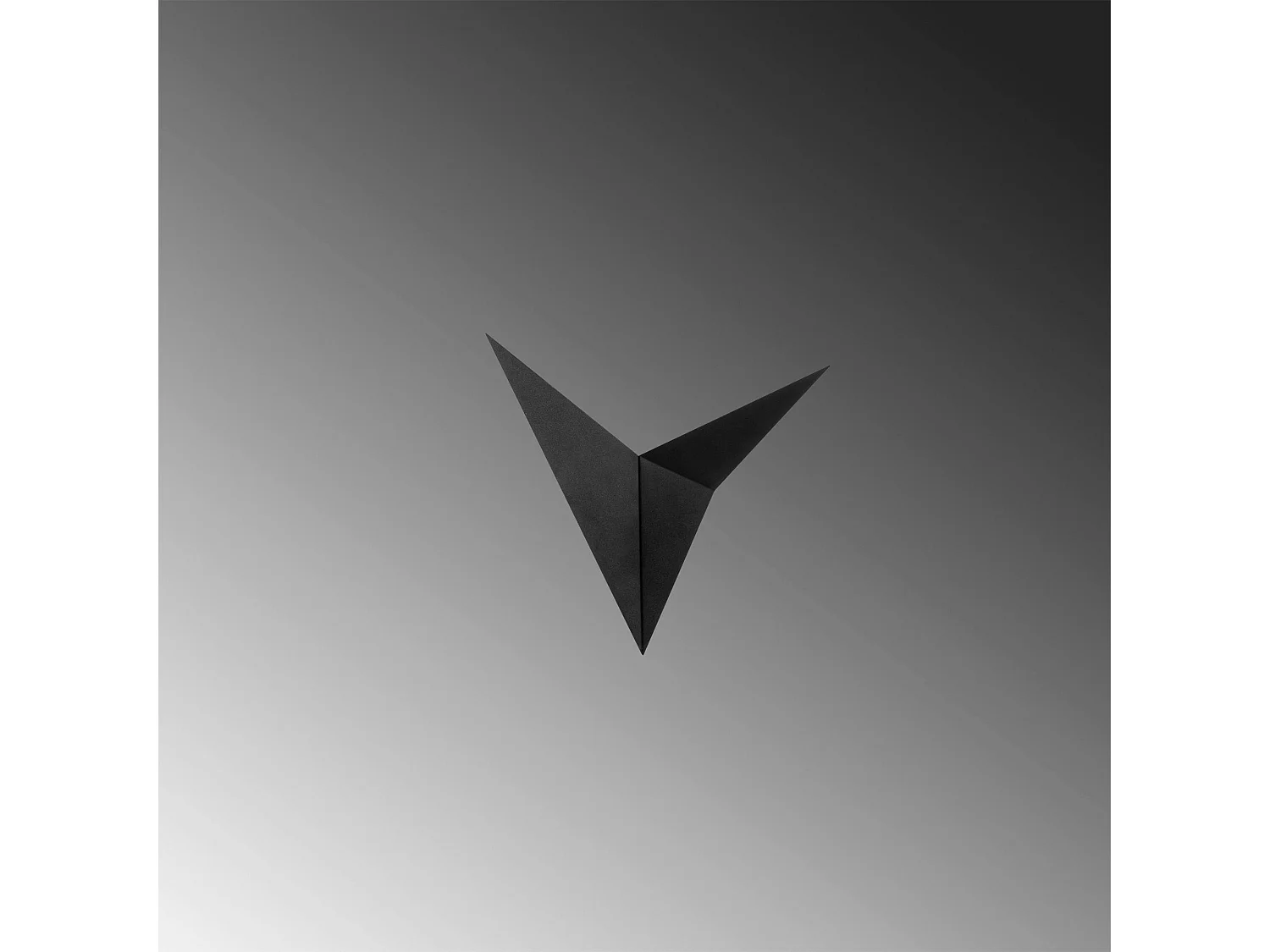 Applique murale design noire, origami triangulaire SFAX