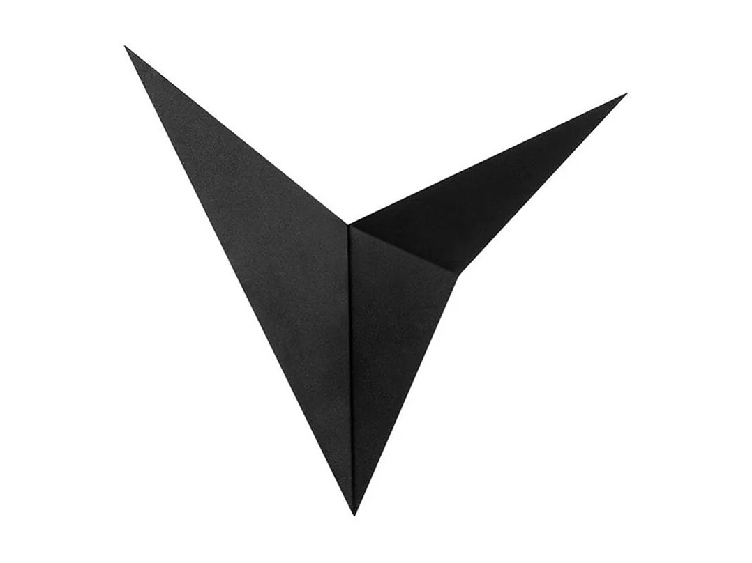 Applique murale design noire, origami triangulaire SFAX