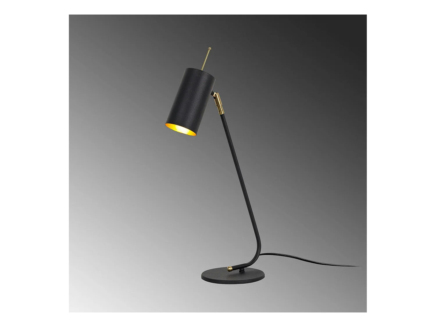 Lampe de table noire, abat-jour orientable moderne chic SFAX