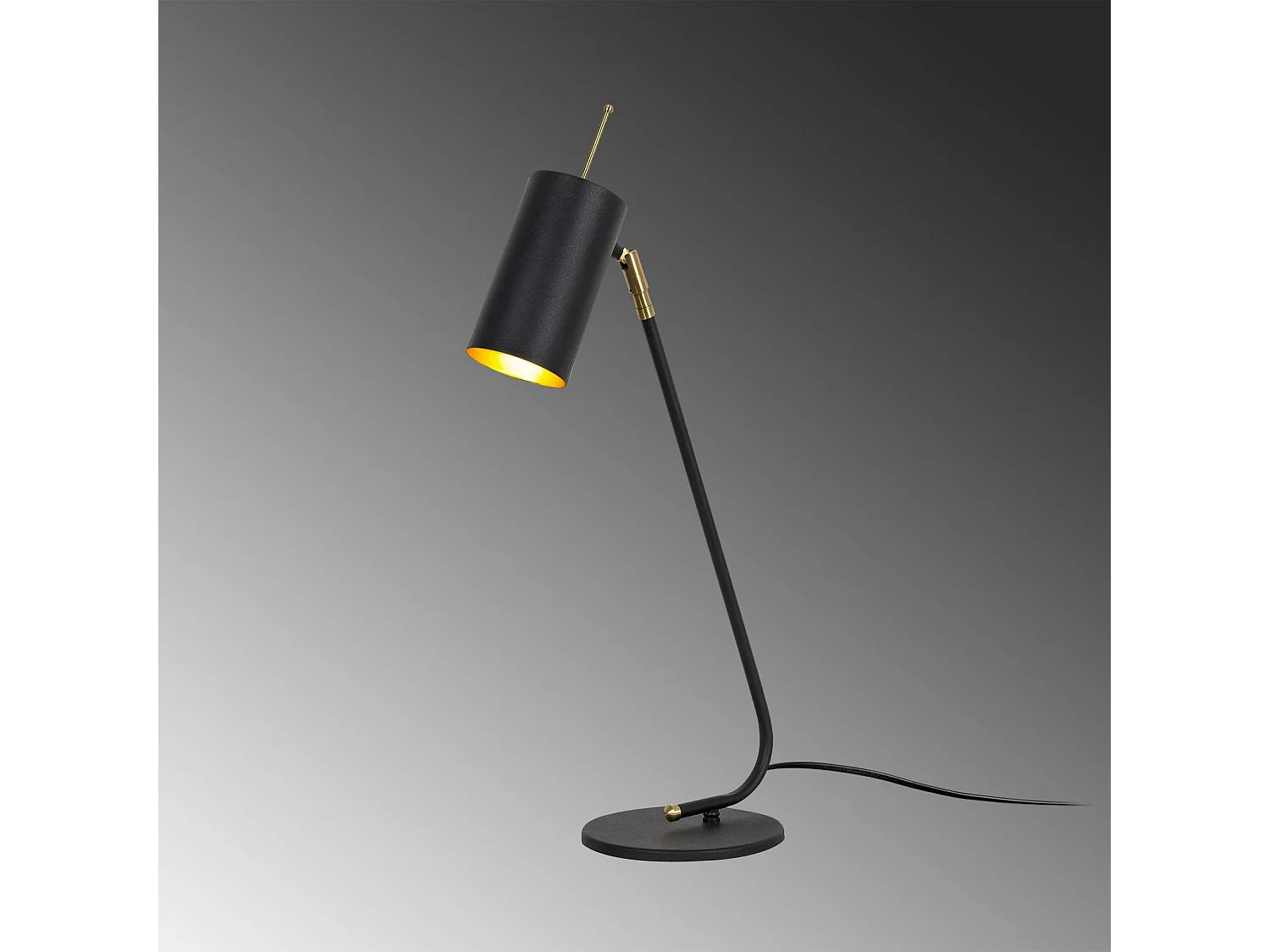 Lampe de table noire, abat-jour orientable moderne chic SFAX