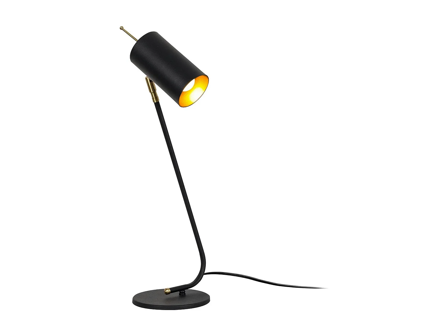 Lampe de table noire, abat-jour orientable moderne chic SFAX