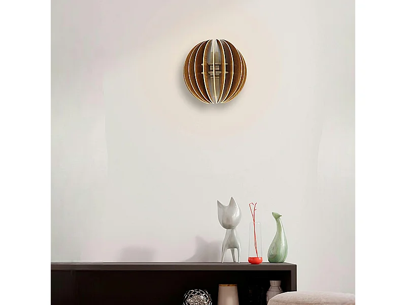 Applique murale moderne, demi-sphère ajourée BIEL