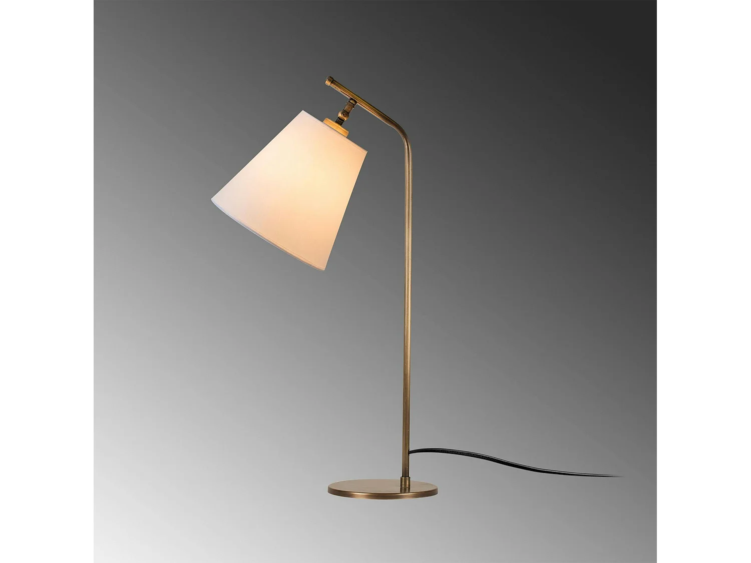 Lampe de chevet vintage, abat-jour écru orientable ZURICH