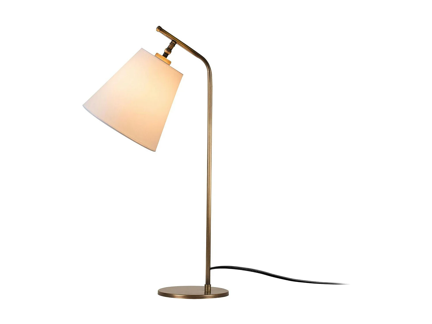 Lampe de chevet vintage, abat-jour écru orientable ZURICH