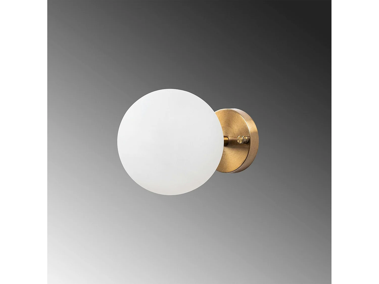 Applique murale moderne, globe blanc socle doré SIERRE