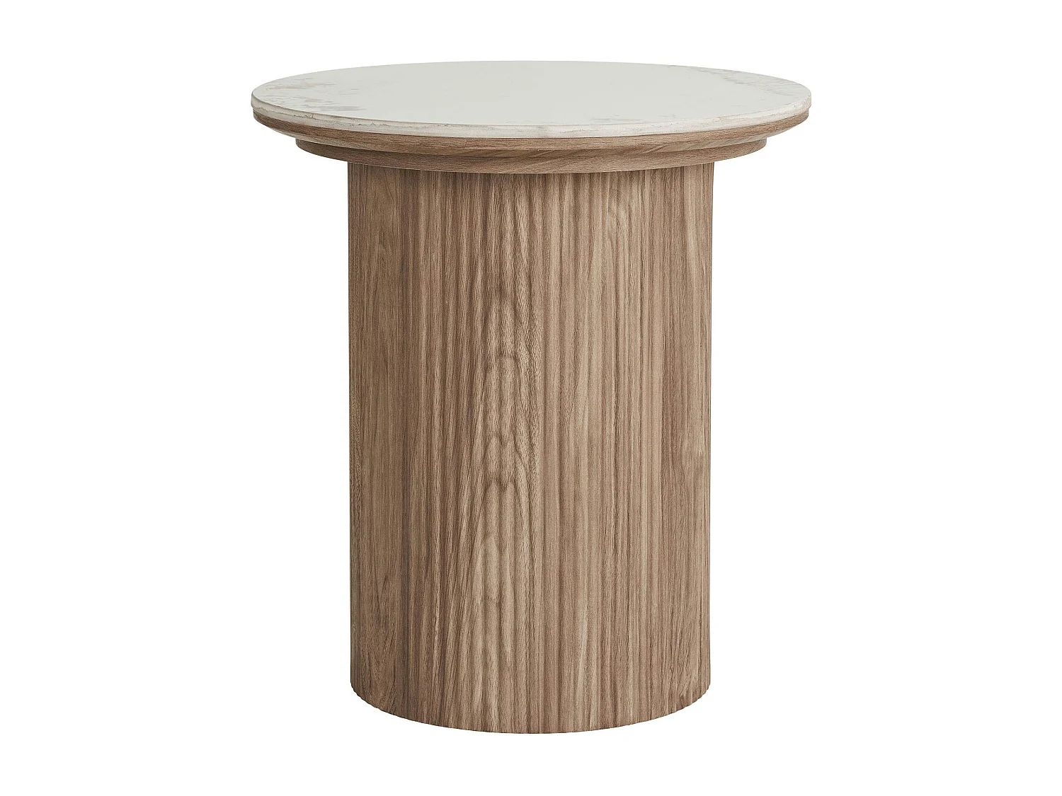Bout de canapé en céramique effet marbre Ø45 cm PRATO