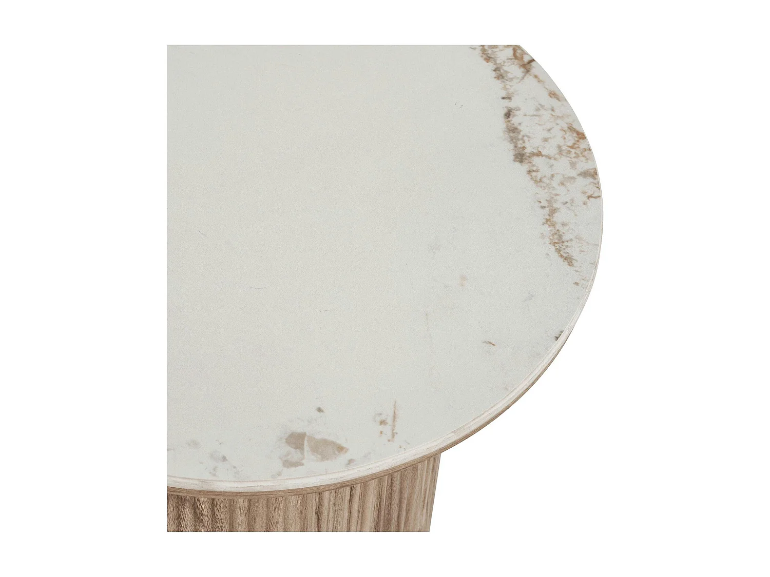 Bout de canapé en céramique effet marbre Ø45 cm PRATO