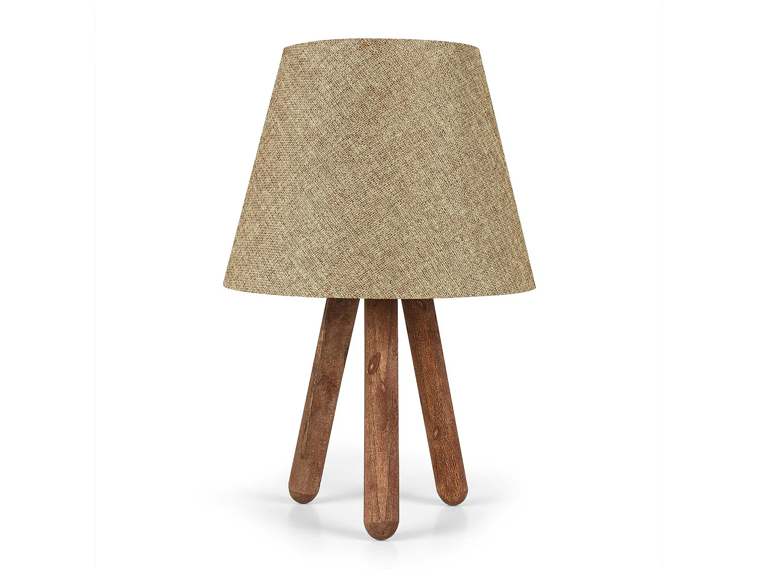 Lampe de chevet trépied moderne, abat-jour beige KILIS