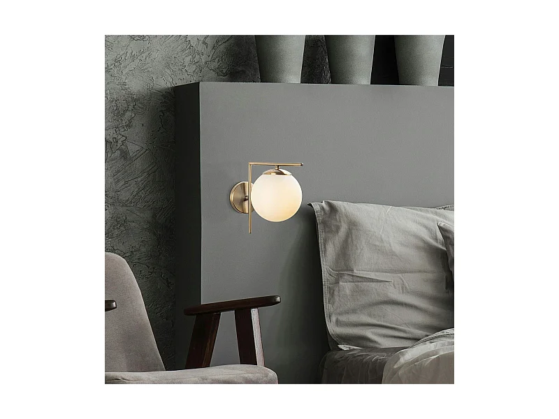 Applique murale moderne dorée, support droit SIERRE