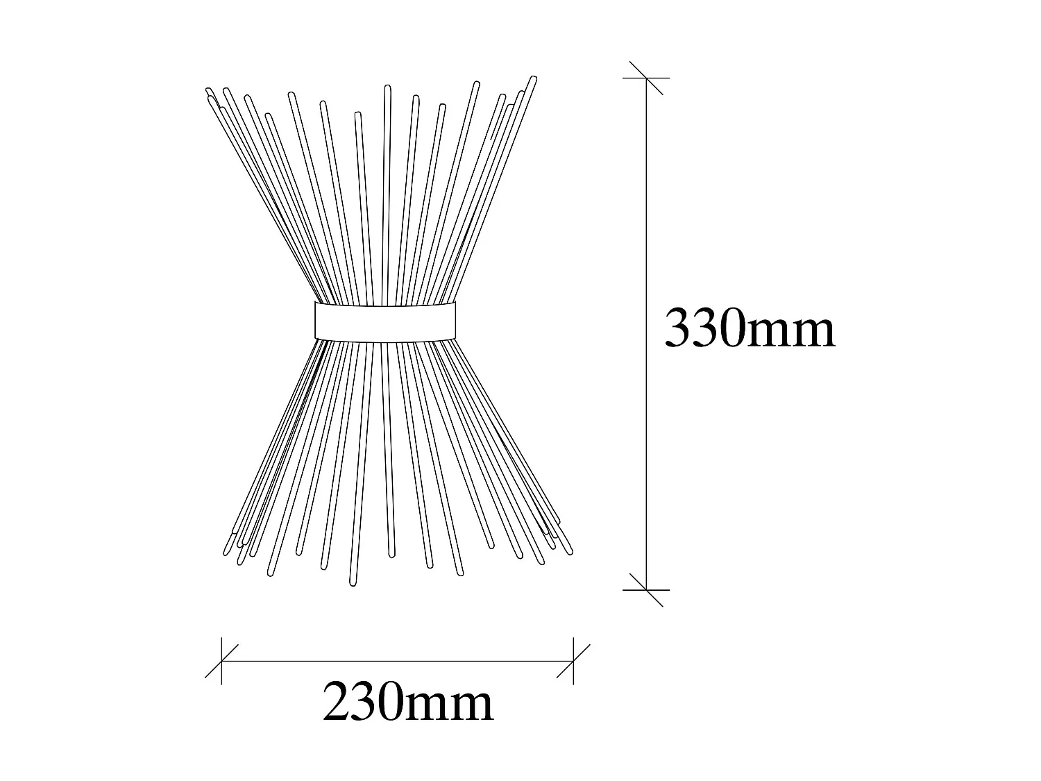 Applique murale design dorée, forme sablier SINOP