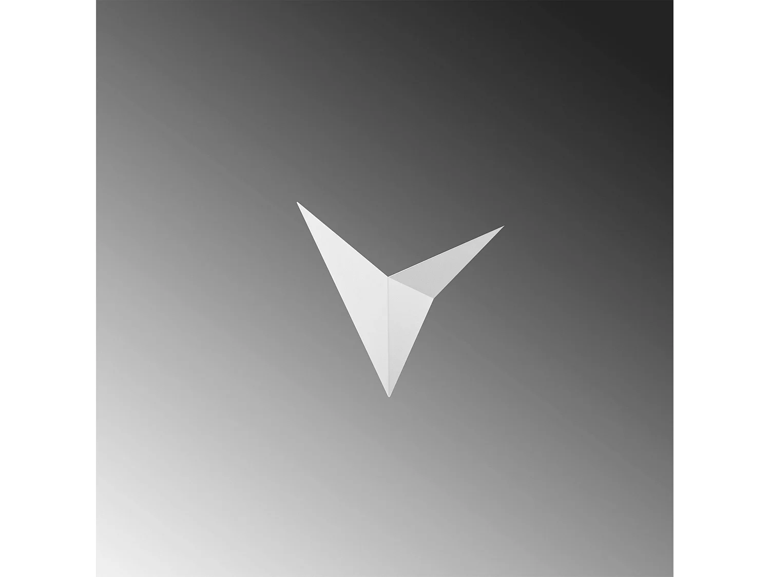 Applique murale design blanche, origami triangulaire SFAX