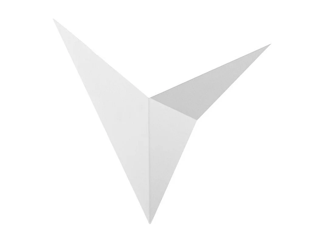 Applique murale design blanche, origami triangulaire SFAX