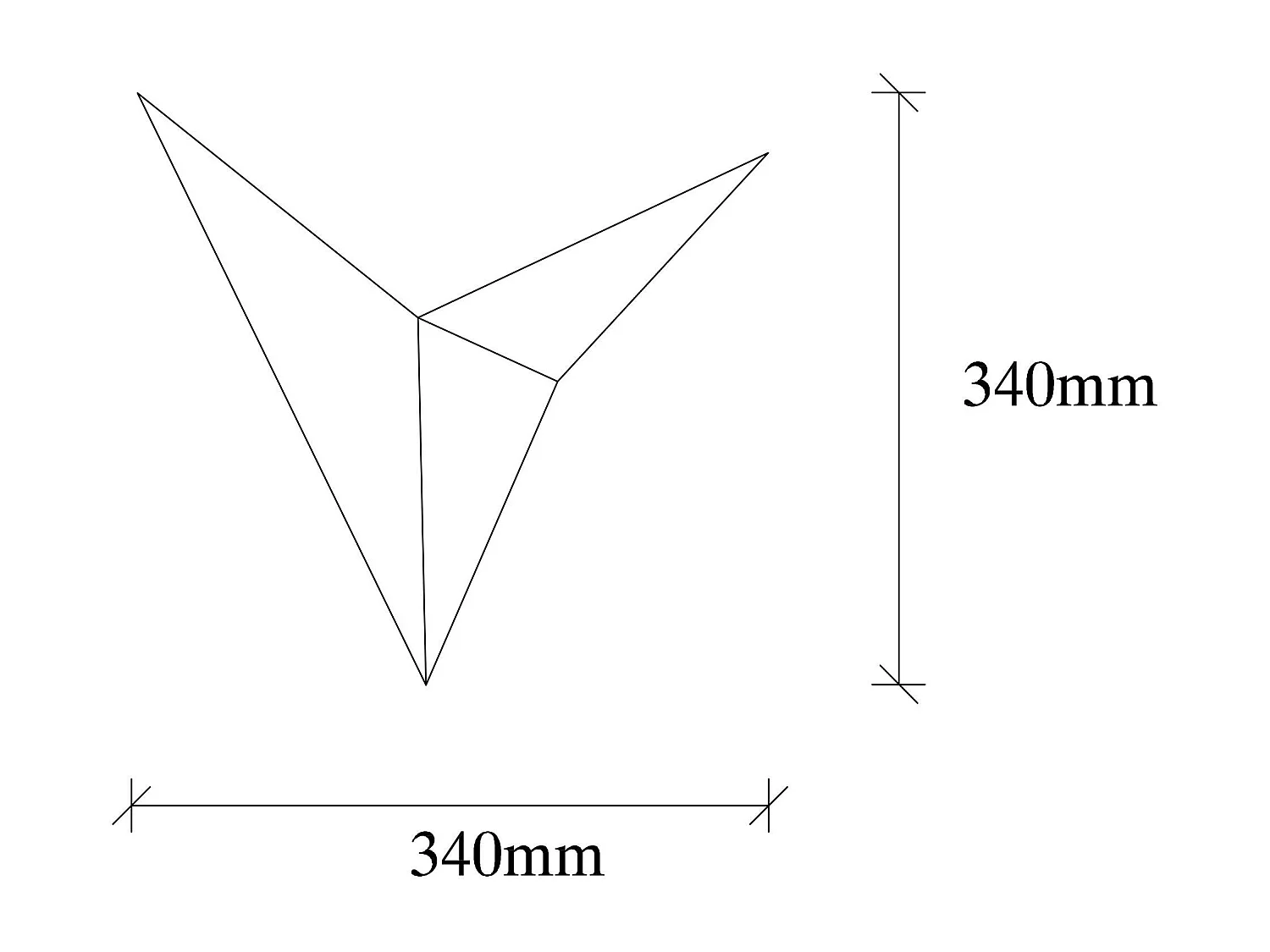 Applique murale design blanche, origami triangulaire SFAX