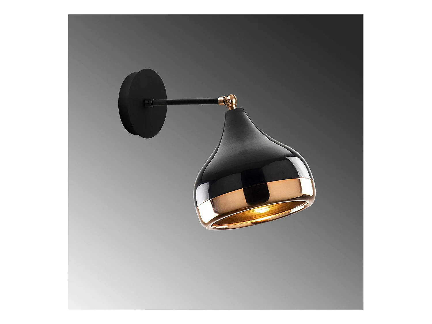 Applique murale orientable noir & cuivré, moderne chic SILE
