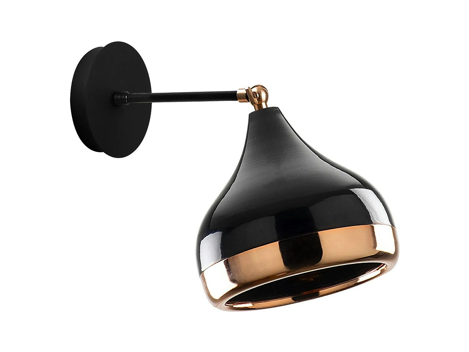 Applique murale orientable noir & cuivré, moderne chic SILE