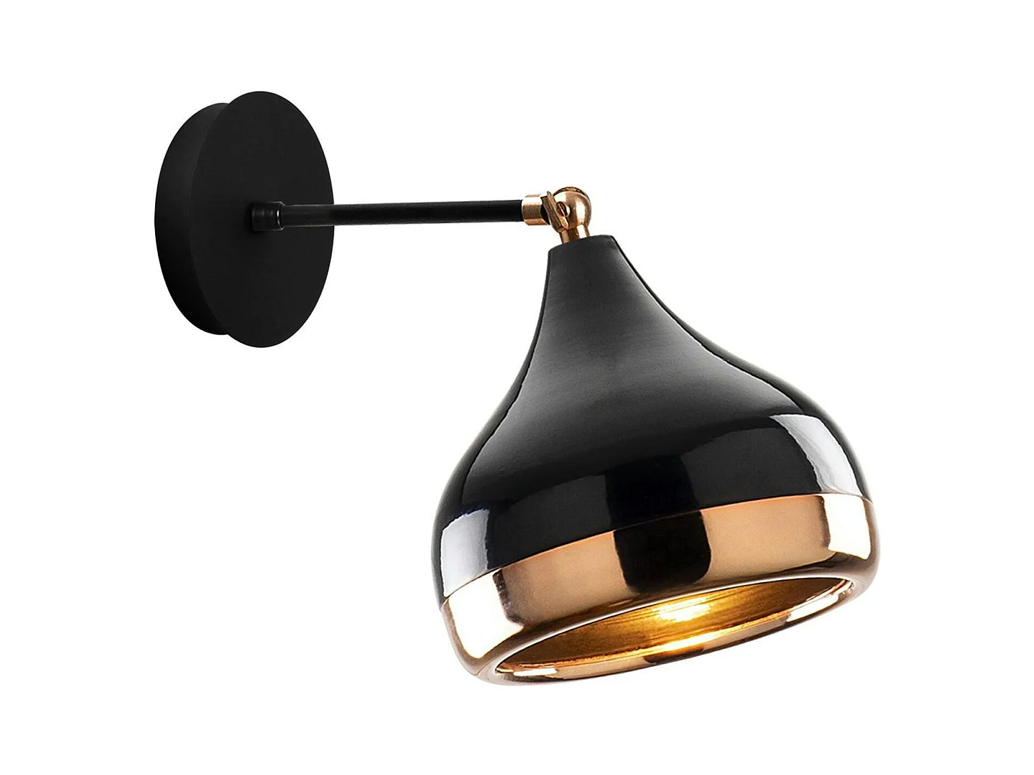 Applique murale orientable noir & cuivré, moderne chic SILE