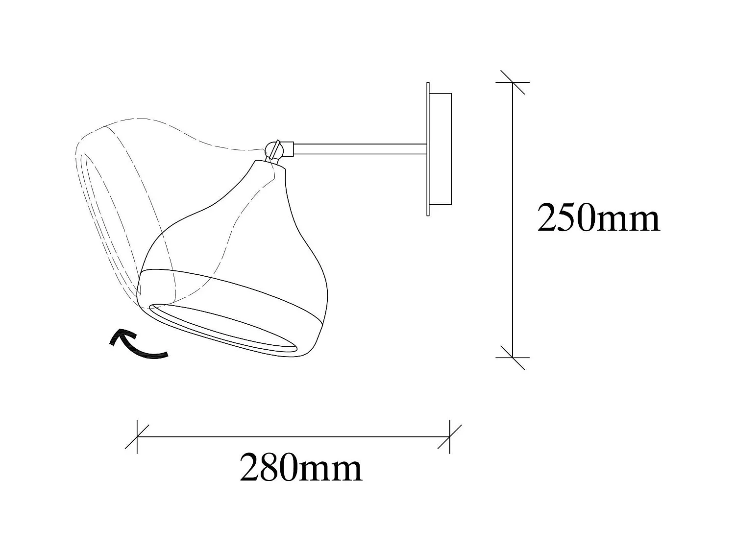 Applique murale orientable noir & cuivré, moderne chic SILE