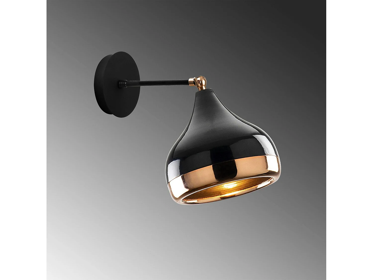 Applique murale orientable noir & cuivré, moderne chic SILE