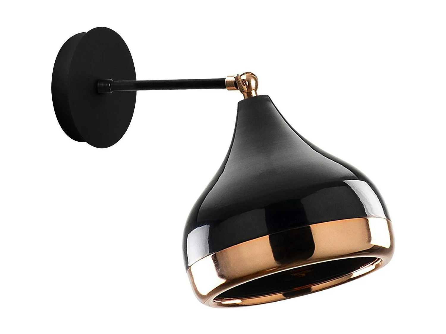 Applique murale orientable noir & cuivré, moderne chic SILE