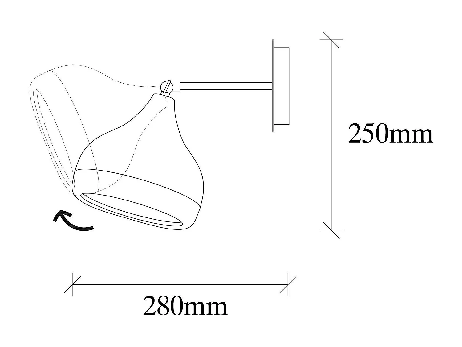 Applique murale orientable noir & cuivré, moderne chic SILE