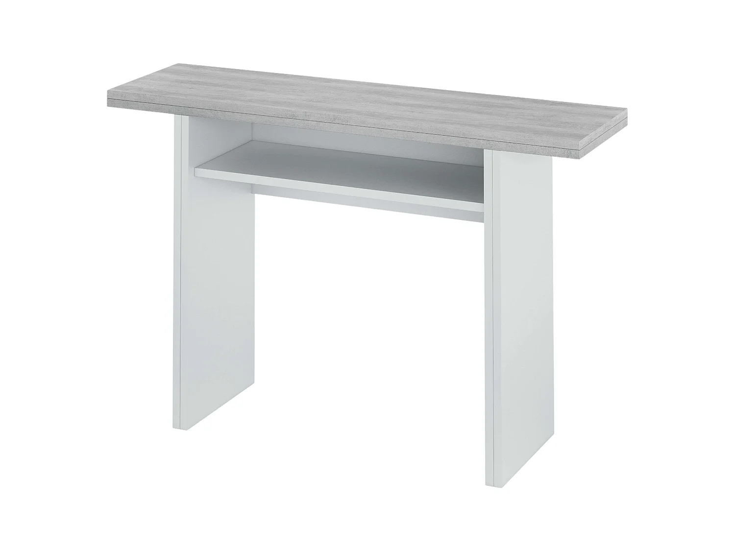 Conjunto Mesa Cocina Desplegable + 2 Sillas Gris y Blanco