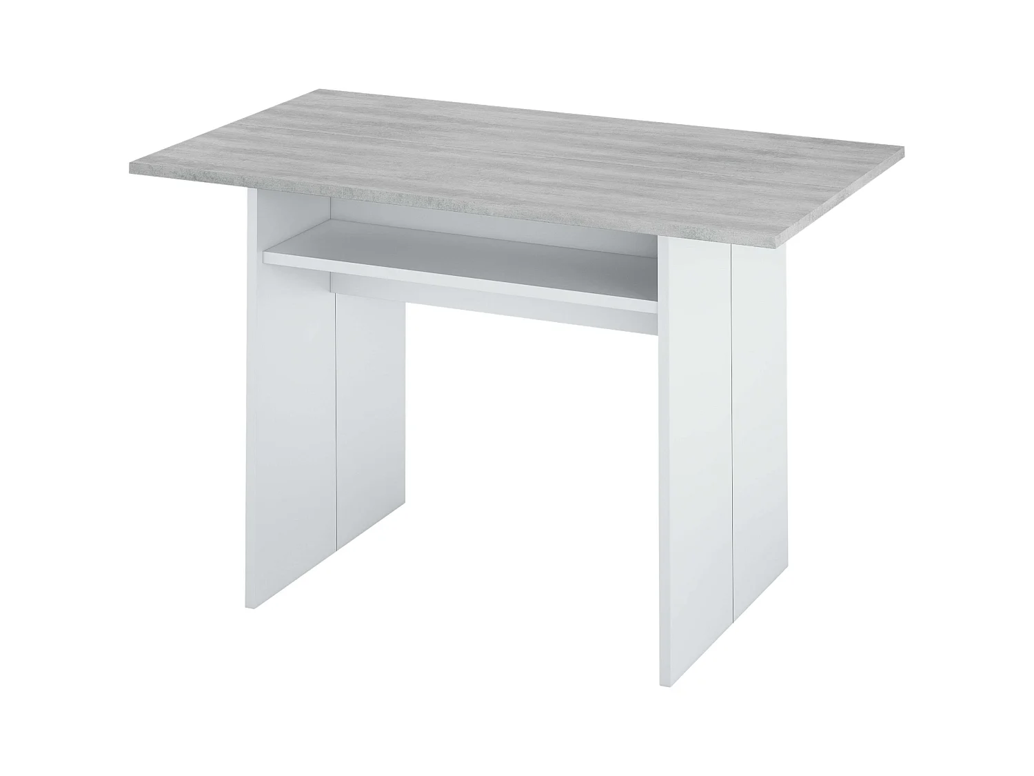 Conjunto Mesa Cocina Desplegable + 2 Sillas Gris y Blanco