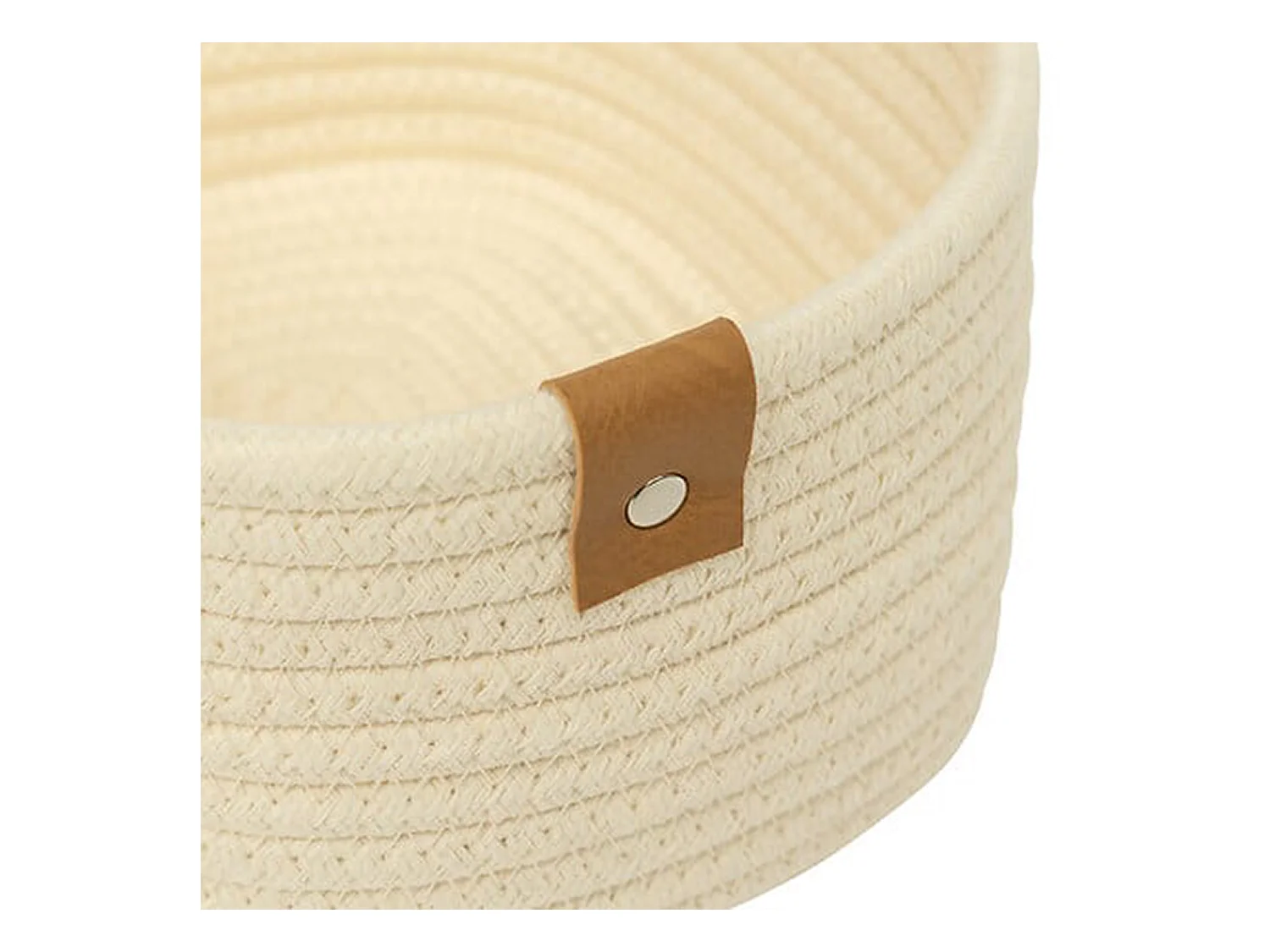 Lot de 3 Paniers de Rangement "Duo" 35cm Ivoire