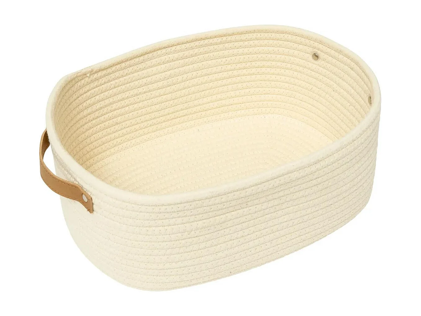 Lot de 3 Paniers de Rangement "Duo" 35cm Ivoire