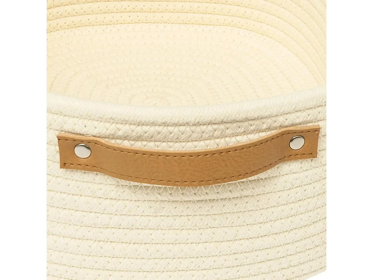 Lot de 3 Paniers de Rangement "Duo" 35cm Ivoire