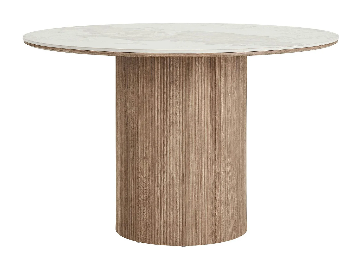 Table à manger ronde en céramique effet marbre Ø120 cm PRATO