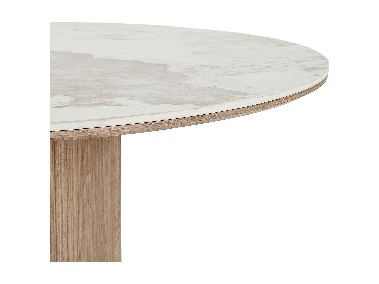 Table à manger ronde en céramique effet marbre Ø120 cm PRATO