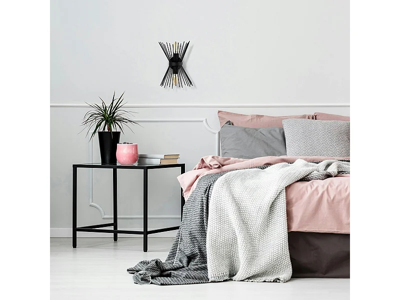 Applique murale design noire, forme sablier SINOP