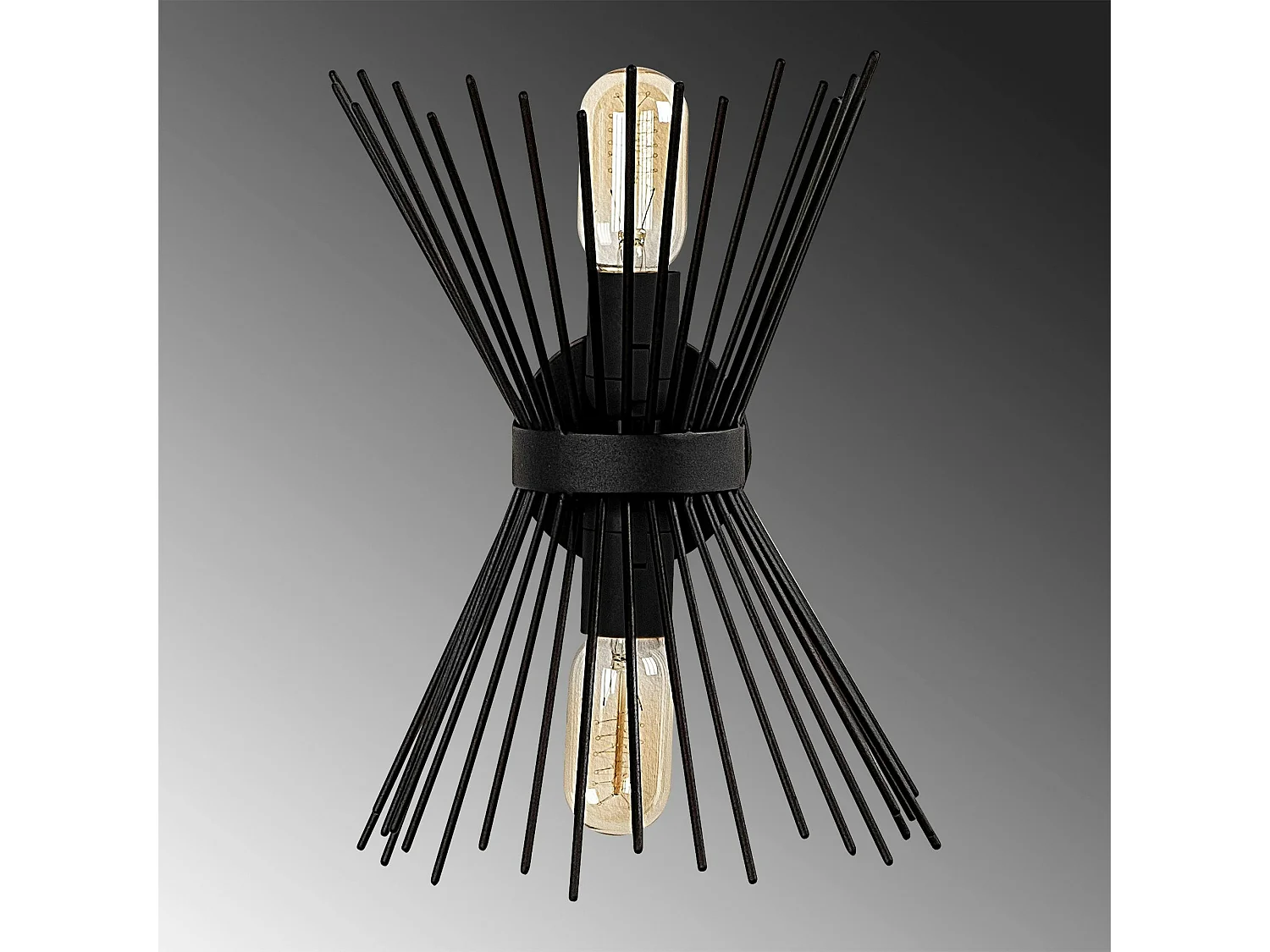 Applique murale design noire, forme sablier SINOP